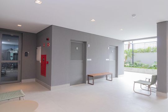 Área comum de apartamento à venda com 1 quarto, 42m² em Vila Guilhermina, São Paulo