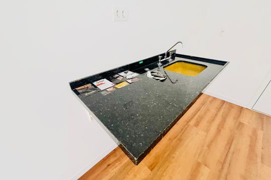 Cozinha de apartamento para alugar com 1 quarto, 34m² em Vila Guilhermina, São Paulo