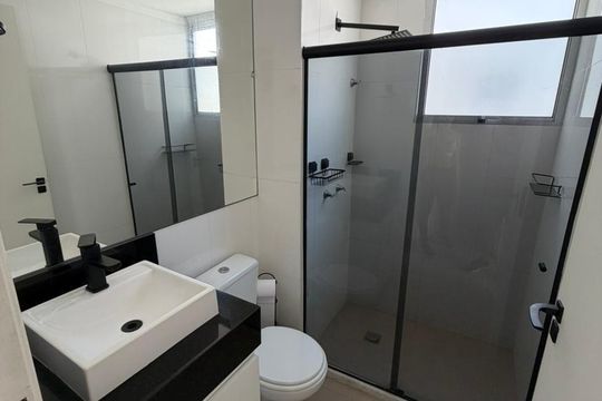 Banheiro de apartamento à venda com 2 quartos, 44m² em Bonsucesso, Rio de Janeiro