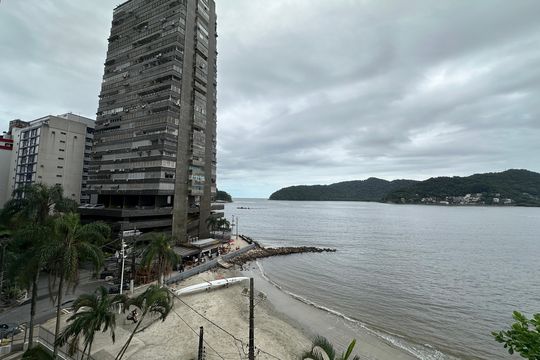 Vista da Sala de apartamento para alugar com 1 quarto, 65m² em Itararé, São Vicente