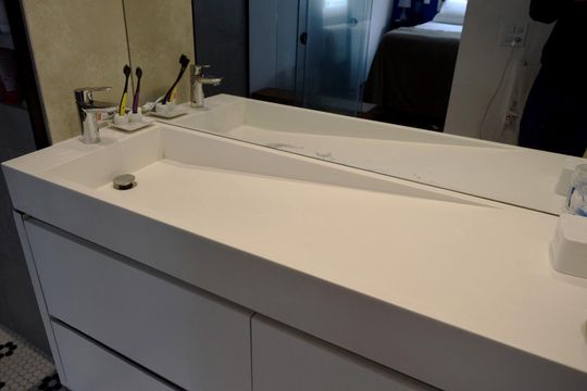 Banheiro da Suíte de apartamento à venda com 1 quarto, 70m² em Vila Madalena, São Paulo