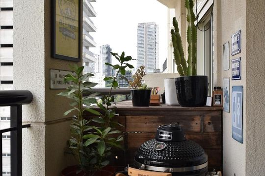 Varanda de apartamento à venda com 1 quarto, 70m² em Vila Madalena, São Paulo