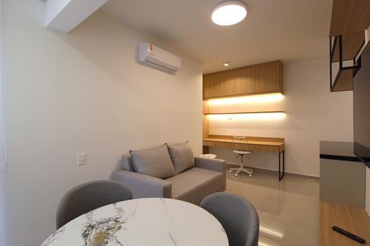 Sala de apartamento para alugar com 1 quarto, 45m² em Vila Olímpia, São Paulo
