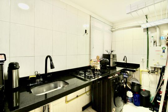 Cozinha de apartamento para alugar com 1 quarto, 39m² em Colônia (zona Leste), São Paulo