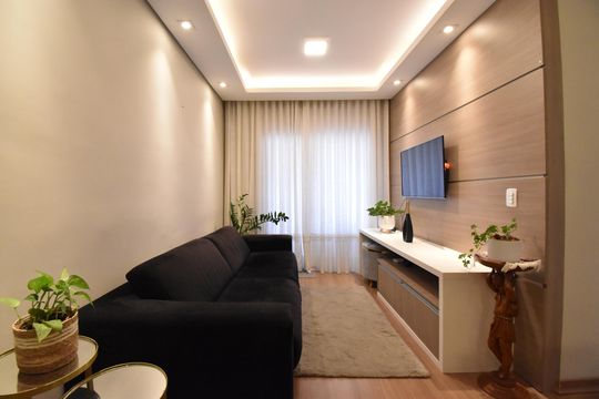 Sala/Cozinha de apartamento para alugar com 3 quartos, 60m² em Santa Cândida, Curitiba