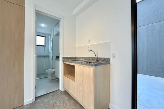 Cozinha de apartamento para alugar com 1 quarto, 48m² em Vila Clementino, São Paulo