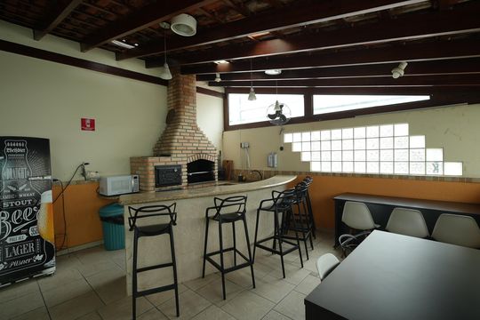 Área comum - Churrasqueira de apartamento para alugar com 3 quartos, 70m² em Vila Valparaíso, Santo André