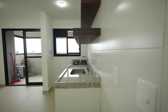 Cozinha de apartamento para alugar com 2 quartos, 45m² em Campestre, Santo André