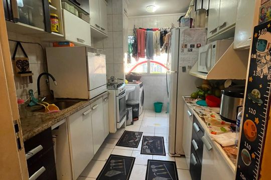 Cozinha de apartamento para alugar com 2 quartos, 56m² em Jaguaré, São Paulo