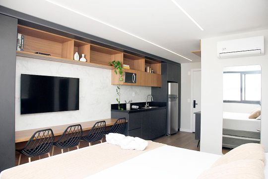 Studio - Sala / Quarto de kitnet/studio à venda com 1 quarto, 28m² em Cidade Baixa, Porto Alegre