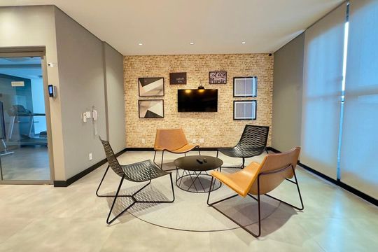 Área externa de apartamento para alugar com 1 quarto, 40m² em Cambuí, Campinas