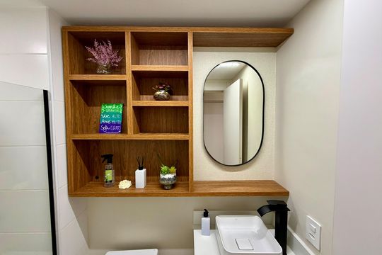 Banheiro de apartamento à venda com 2 quartos, 52m² em Barra Olímpica, Rio de Janeiro
