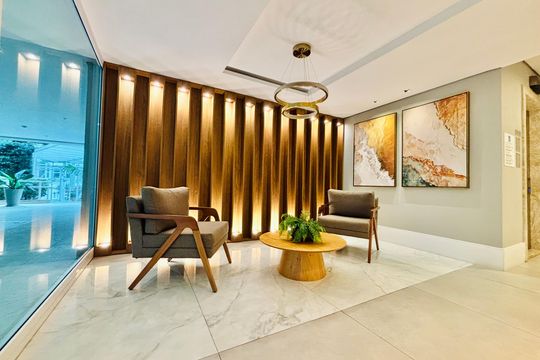 Hall social de apartamento à venda com 2 quartos, 76m² em Dezoito do Forte Empresarial/alphaville., Barueri