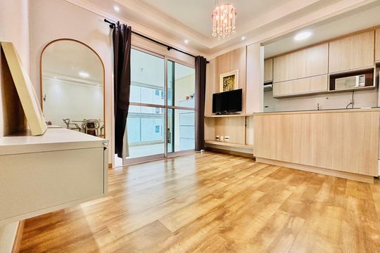 Sala de apartamento à venda com 2 quartos, 76m² em Dezoito do Forte Empresarial/alphaville., Barueri