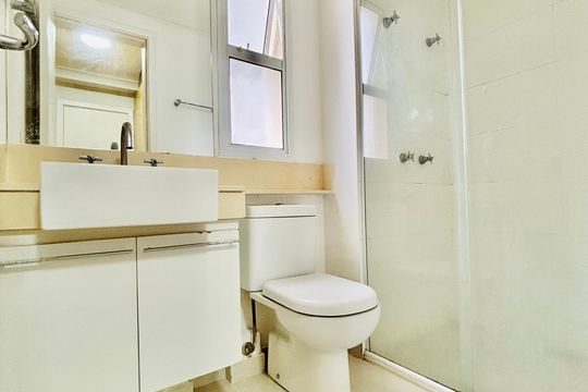 Banheiro da Suíte de apartamento à venda com 2 quartos, 76m² em Dezoito do Forte Empresarial/alphaville., Barueri