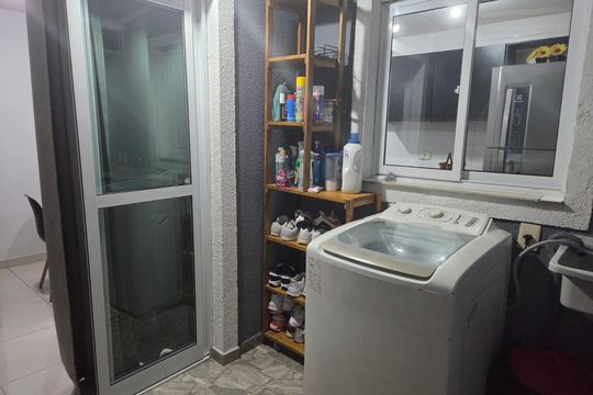 Área de serviço de apartamento à venda com 2 quartos, 56m² em Parque Capuava, Santo André