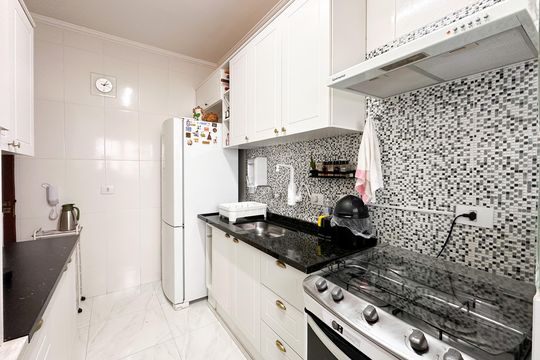 Cozinha de apartamento à venda com 3 quartos, 76m² em Planalto, São Bernardo do Campo