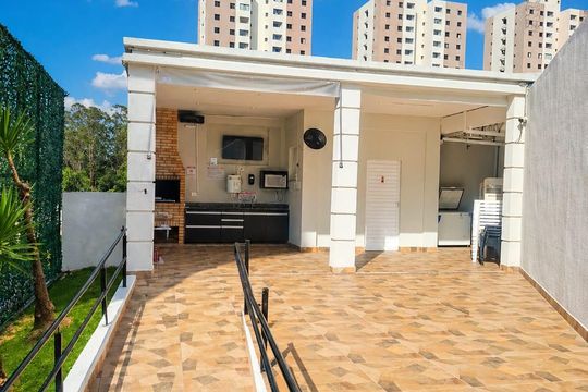 Área externa de apartamento para alugar com 2 quartos, 48m² em Nova Petrópolis, São Bernardo do Campo