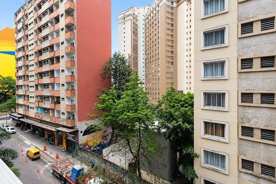 Vista da Varanda de apartamento para alugar com 1 quarto, 70m² em Centro Histórico de São Paulo, São Paulo