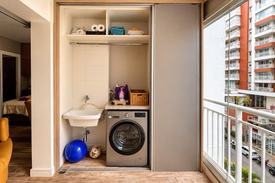 Área de serviço de kitnet/studio à venda com 1 quarto, 44m² em Centro Histórico de São Paulo, São Paulo