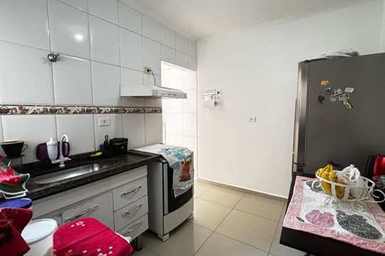 Cozinha de apartamento à venda com 2 quartos, 63m² em Vila Curuçá, Santo André