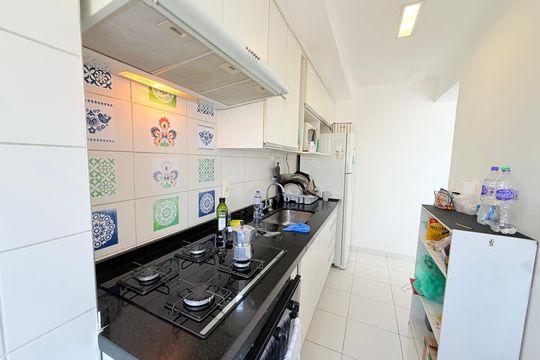 Cozinha de kitnet/studio à venda com 1 quarto, 45m² em Brooklin, São Paulo