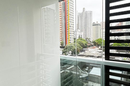 Sala - Quarto - Varanda de kitnet/studio para alugar com 1 quarto, 30m² em Jardim, Santo André