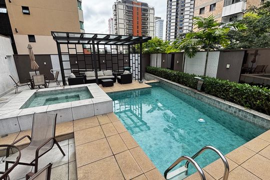 Piscina de kitnet/studio para alugar com 1 quarto, 30m² em Jardim, Santo André