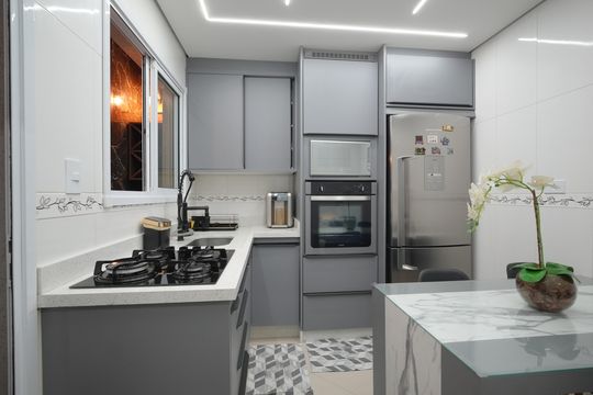 Cozinha de casa à venda com 2 quartos, 90m² em Campestre, Santo André