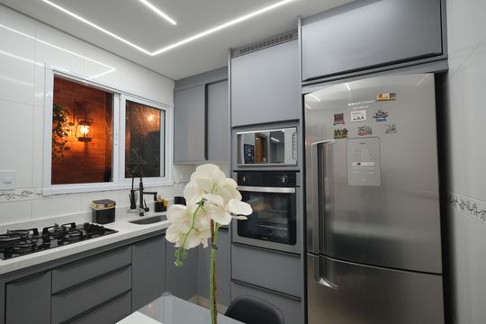 Cozinha de casa à venda com 2 quartos, 90m² em Campestre, Santo André