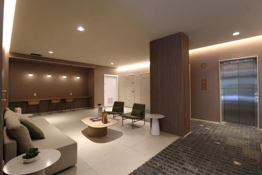 Hall Social de kitnet/studio para alugar com 1 quarto, 29m² em Indianópolis, São Paulo