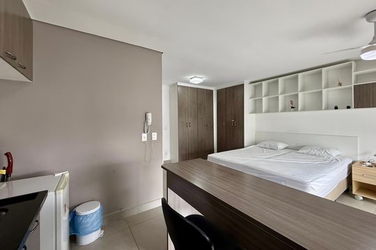 Cozinha de kitnet/studio à venda com 1 quarto, 36m² em Brooklin, São Paulo