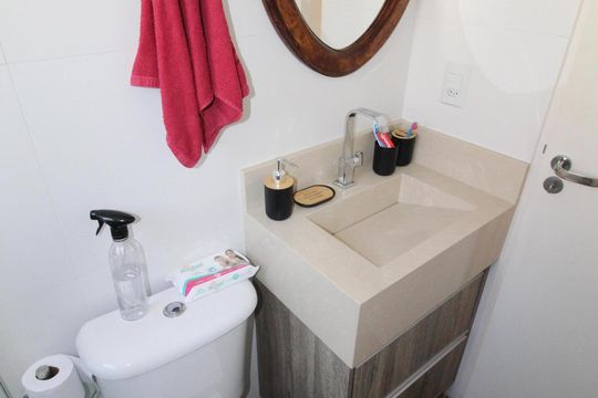 Banheiro de apartamento para alugar com 2 quartos, 50m² em Vila Tesouro, São José dos Campos