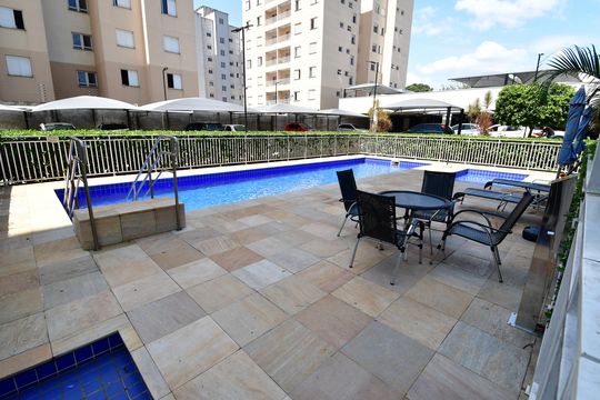 Área comum - Piscina de apartamento para alugar com 2 quartos, 57m² em Vila Ipe, Hortolândia