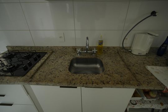 Cozinha de apartamento à venda com 2 quartos, 55m² em Santa Maria, Santo André