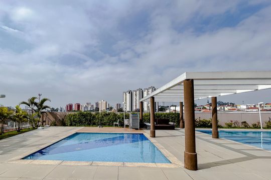 Área comum - Piscina de apartamento para alugar com 2 quartos, 56m² em Jardim Analia Franco, São Paulo