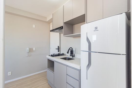 Cozinha de apartamento para alugar com 1 quarto, 26m² em Mooca, São Paulo