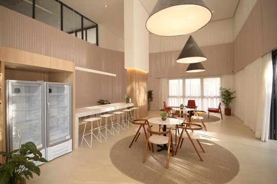 Área comum de kitnet/studio para alugar com 1 quarto, 29m² em Liberdade, São Paulo