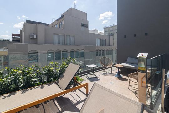 Área comum - Piscina de apartamento para alugar com 2 quartos, 68m² em Indianópolis, São Paulo