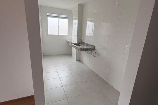 Cozinha de apartamento para alugar com 2 quartos, 48m² em Braúnas, Belo Horizonte