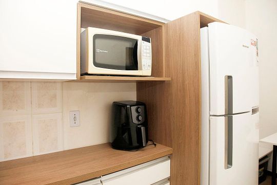 Cozinha de apartamento para alugar com 1 quarto, 35m² em Cidade Baixa, Porto Alegre