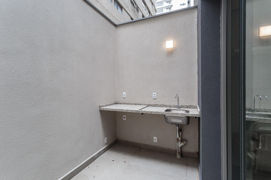 Varanda de apartamento à venda com 1 quarto, 55m² em Indianópolis, São Paulo