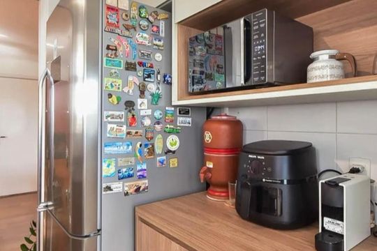 Cozinha de apartamento à venda com 2 quartos, 67m² em Super Quadra Morumbi, São Paulo