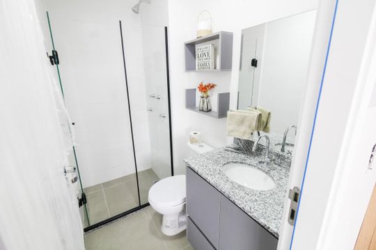 Banheiro  de kitnet/studio para alugar com 1 quarto, 30m² em Mooca, São Paulo