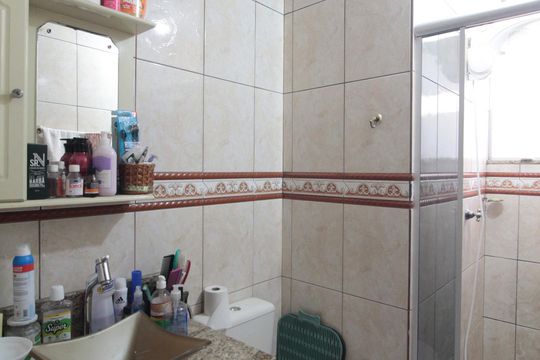 Banheiro Social de apartamento à venda com 2 quartos, 55m² em Alípio de Melo, Belo Horizonte