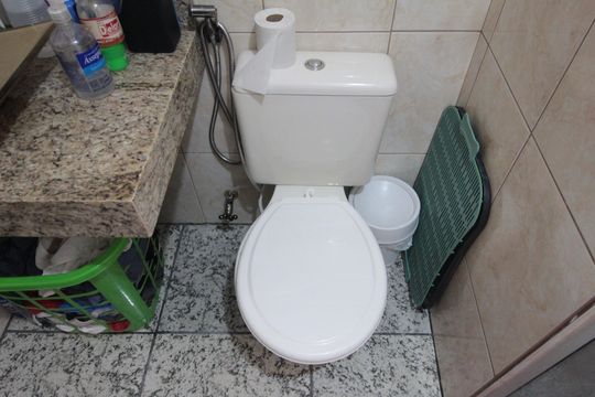 Banheiro Social de apartamento à venda com 2 quartos, 55m² em Alípio de Melo, Belo Horizonte
