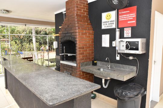 Área comum - Churrasqueira de apartamento para alugar com 2 quartos, 55m² em Recanto Quarto Centenario, Jundiaí