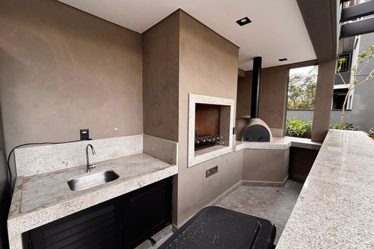 Área comum - Churrasqueira de apartamento para alugar com 3 quartos, 98m² em Alphaville Empresarial, Barueri