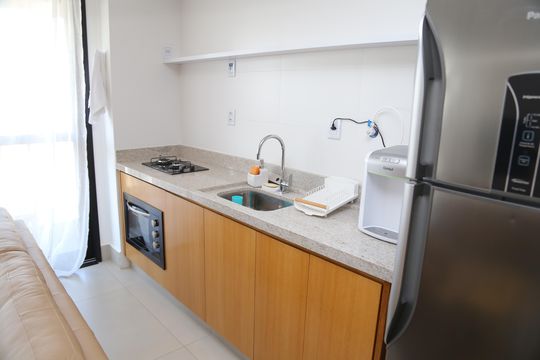 Cozinha de apartamento para alugar com 2 quartos, 72m² em Setor Marista, Goiânia