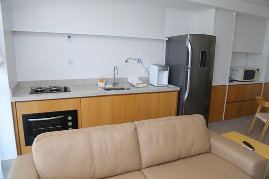 Sala/Cozinha de apartamento para alugar com 2 quartos, 72m² em Setor Marista, Goiânia